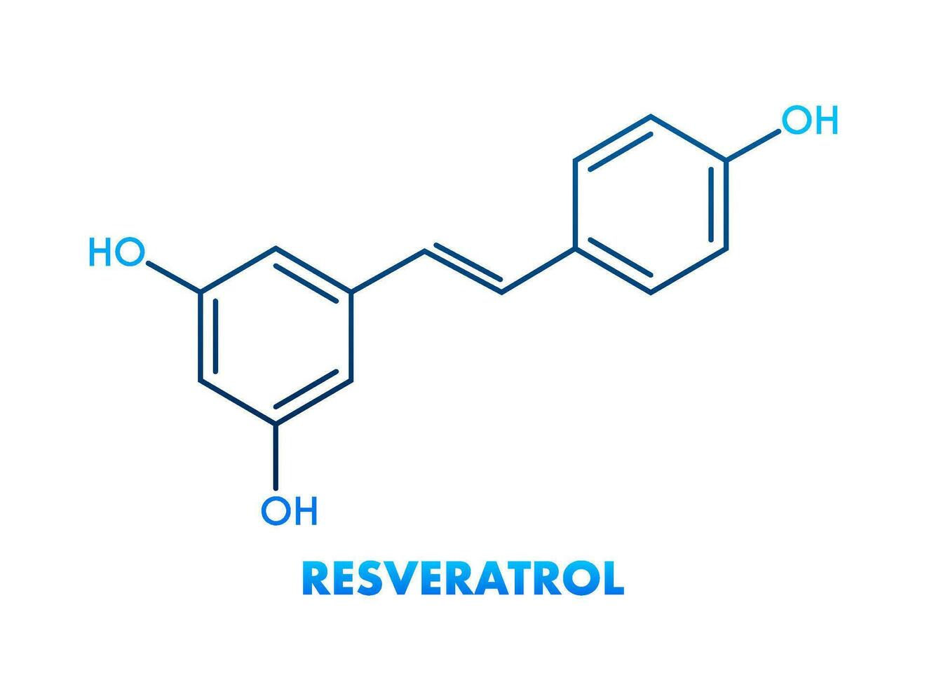 Resveratrol formula. Resveratrol formula, great design for any purposes. vector