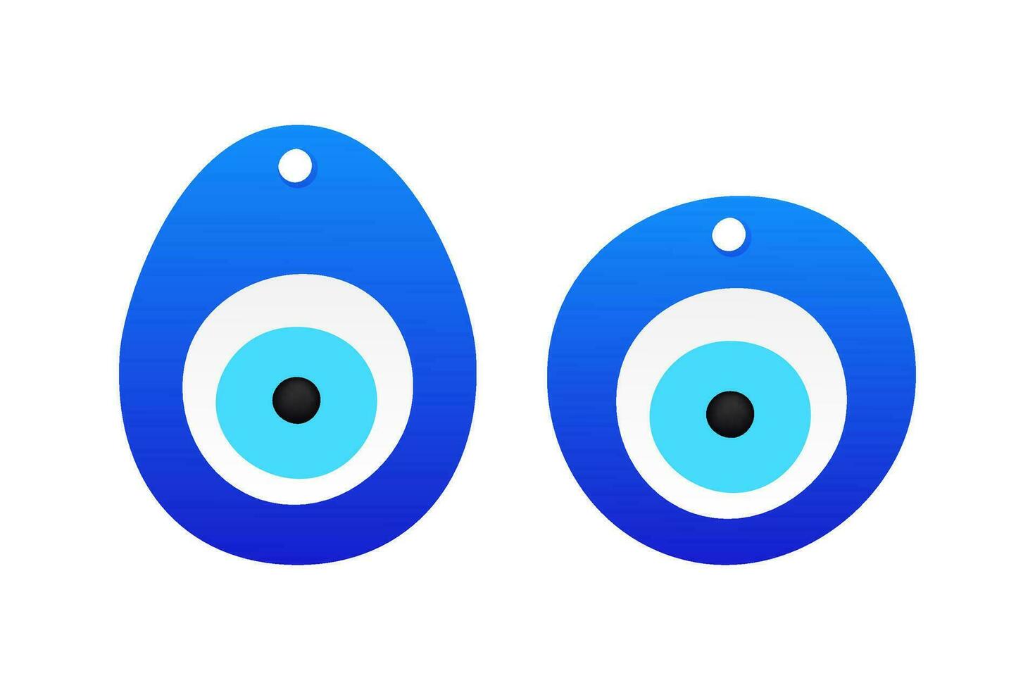 ojo conformado amuleto en plano estilo. superstición símbolo. tradicional ojo conformado amuleto. vector valores ilustración