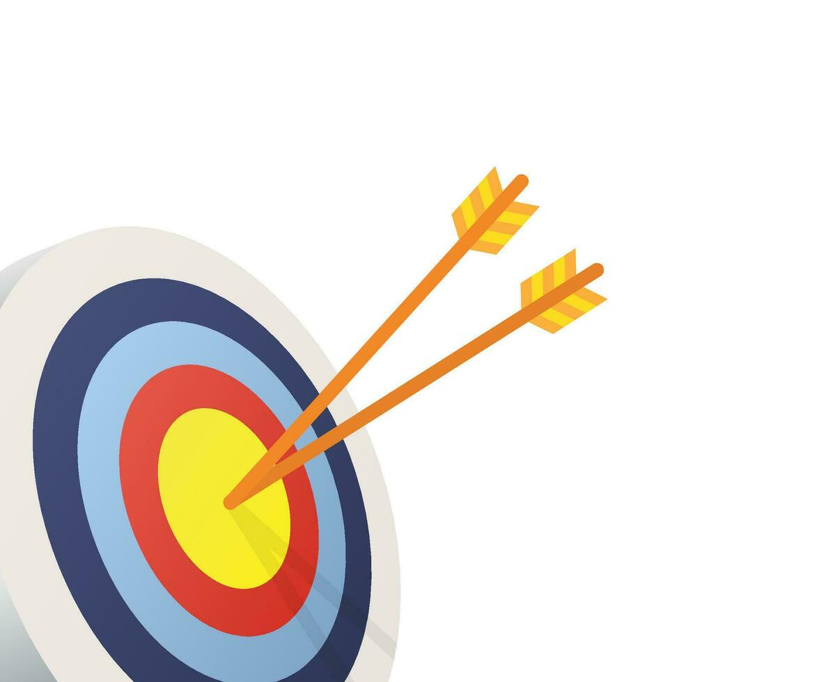 Target with an arrow flat icon concept market goal vector picture image. Concept target market