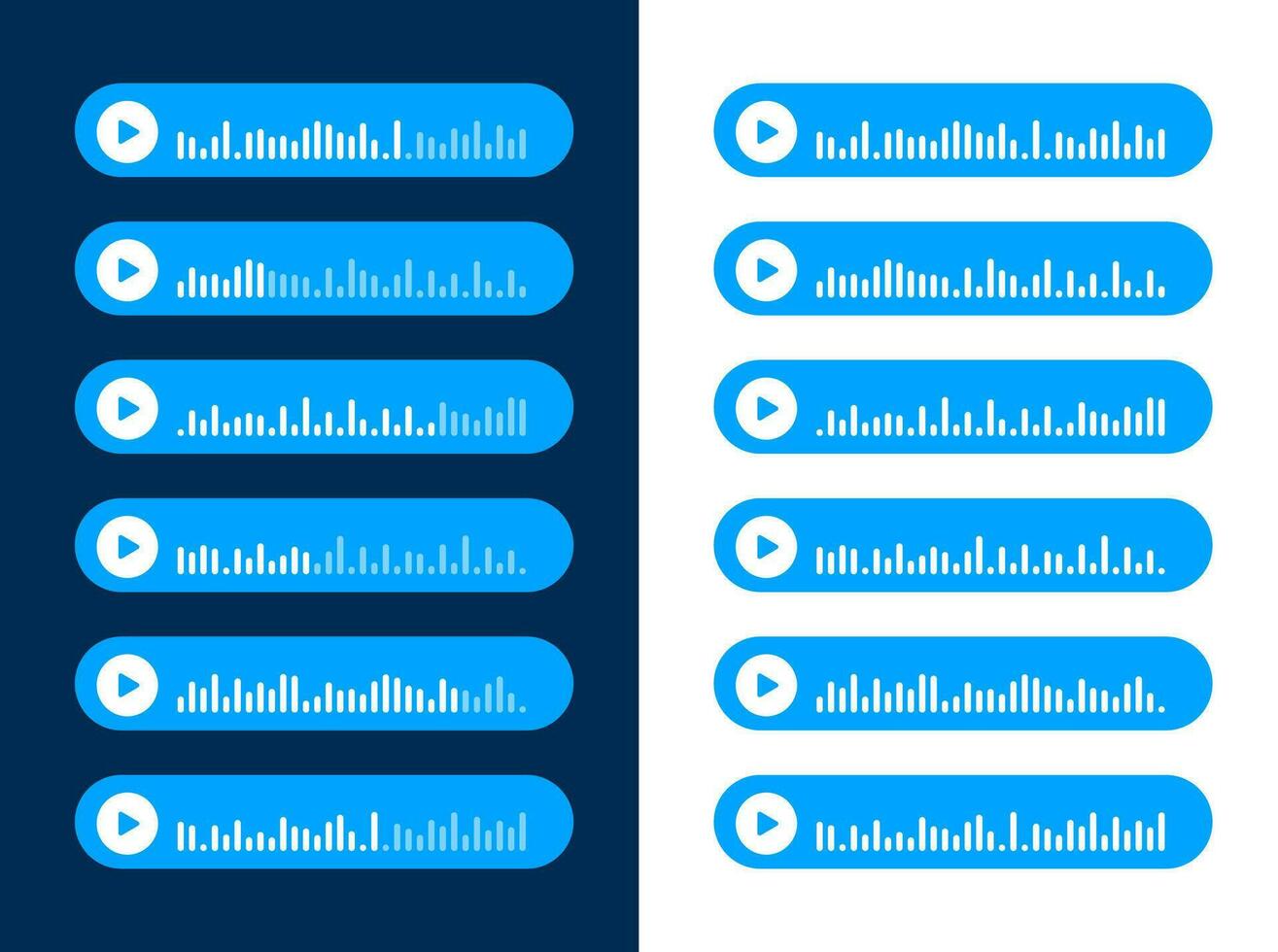 Voice, Record Audio message, speech bubble. Messenger chat screen. Vector stock illustration