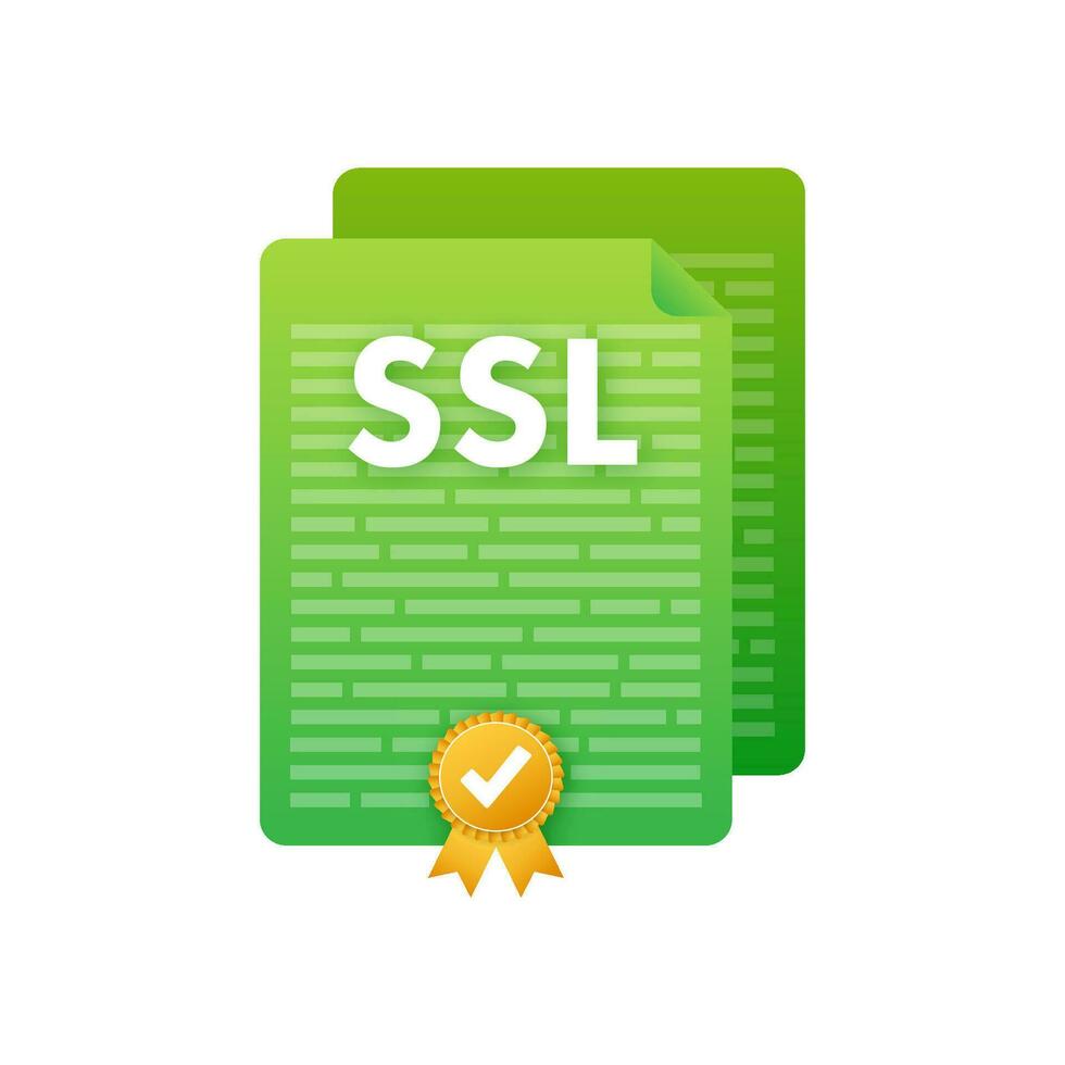 seguro Internet conexión ssl icono. ssl seguro guardia. vector valores ilustración.