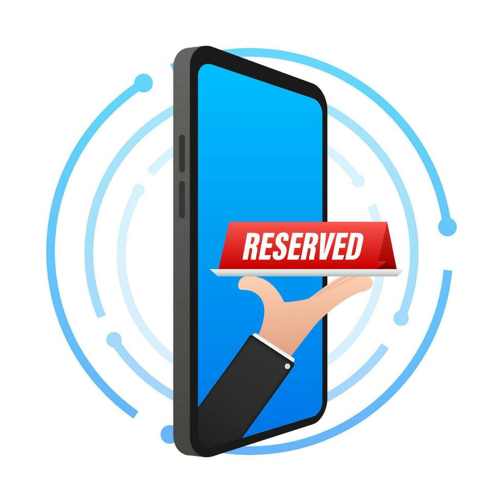 Reserved, great design for any purposes. Vector flat illustration. Sale vector illustration