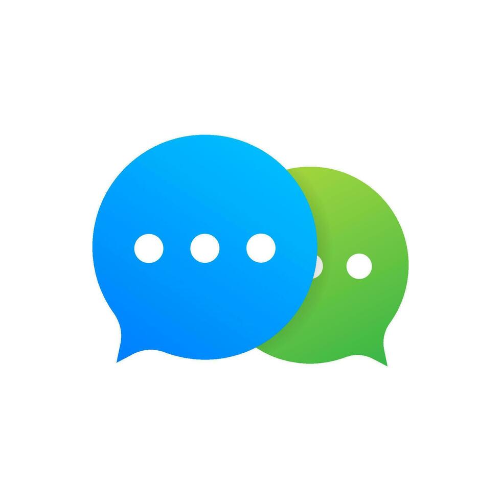 Chat Message Bubbles icon on white background. Vector stock illustration