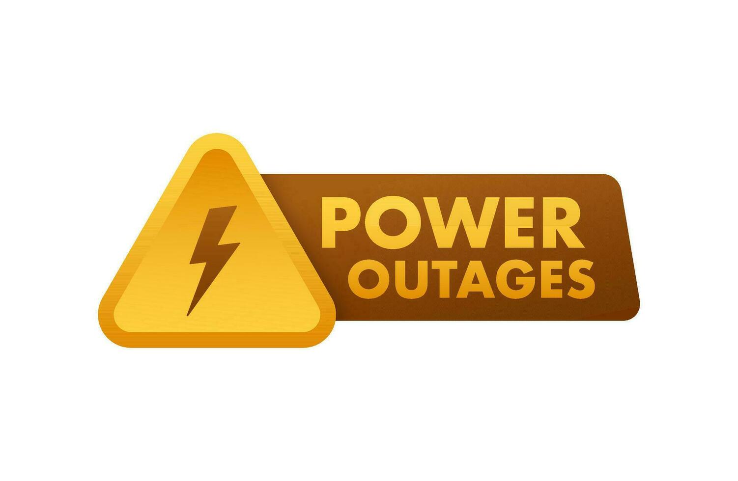 Power outages. Badge, icon stamp logo Vector illustration