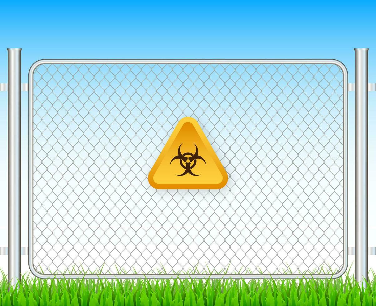 Fence mesh radioctive, great design for any purposes. Vector graphic. Vector illustration