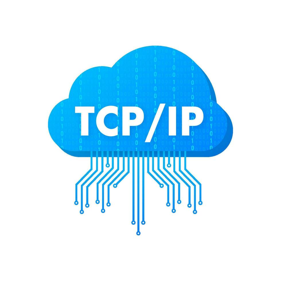 tcp ip transmisión controlar protocolo. Internet protocolo. vector valores ilustración