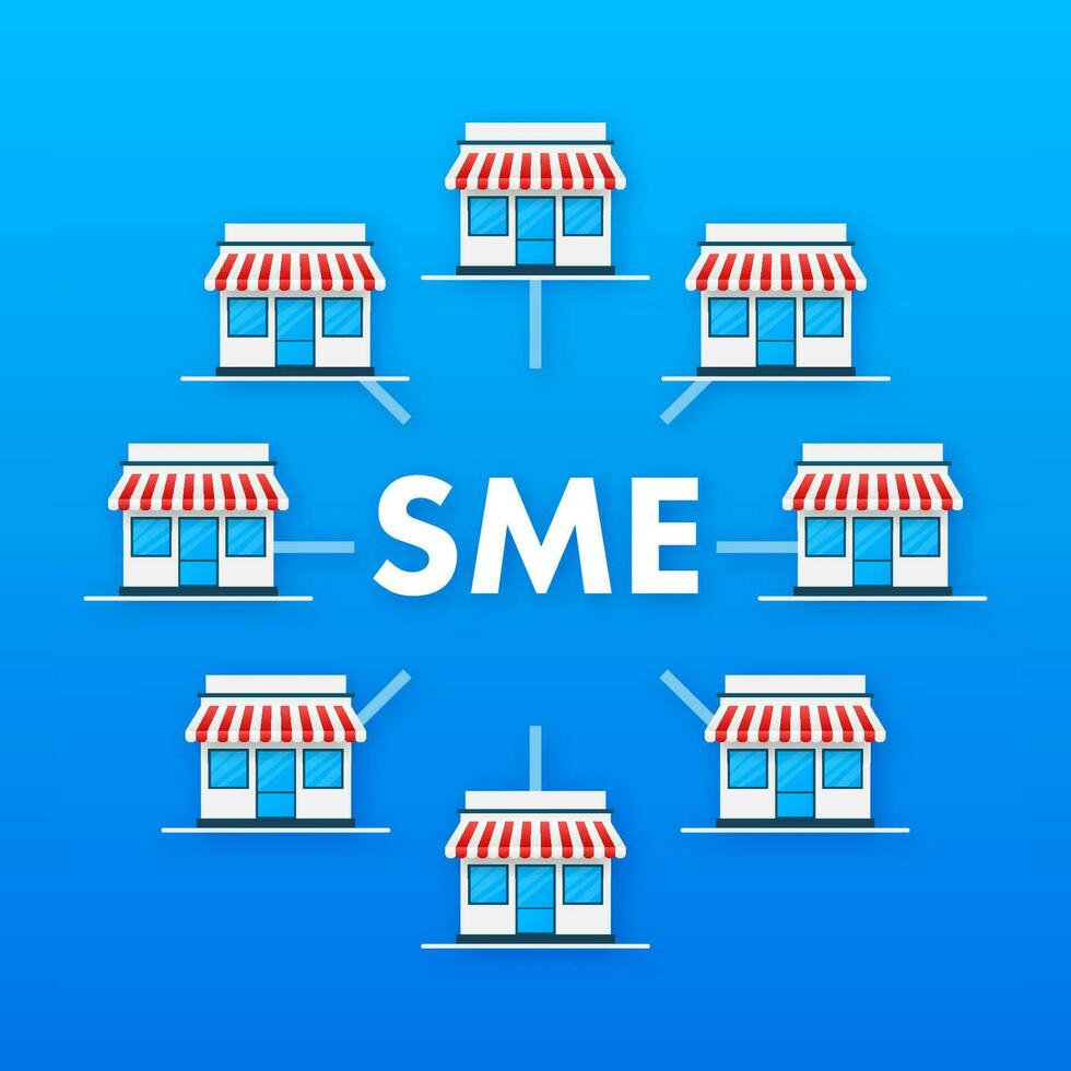 Flat sme for concept design. Strategy concept. Flat vector illustration. Financial concept