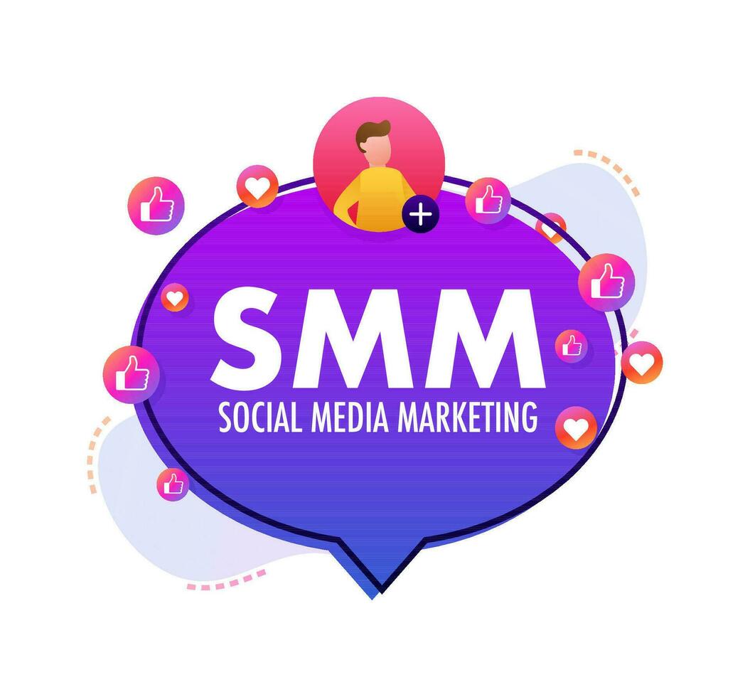 Social media marketing. Communication, internet concept. Digital marketing concept vector