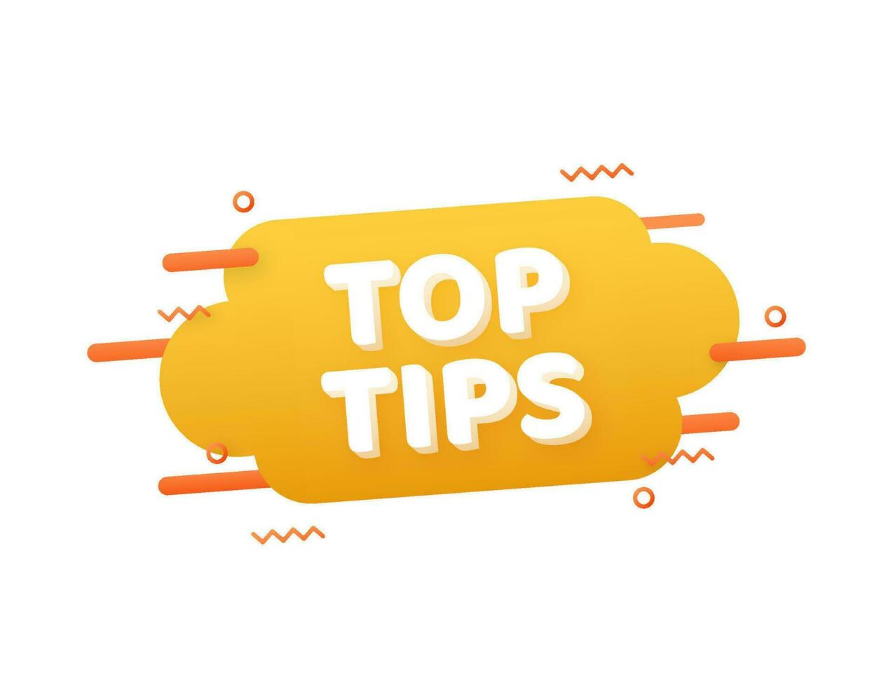 Top tips. Speech bubbles. Web banner Vector illustration
