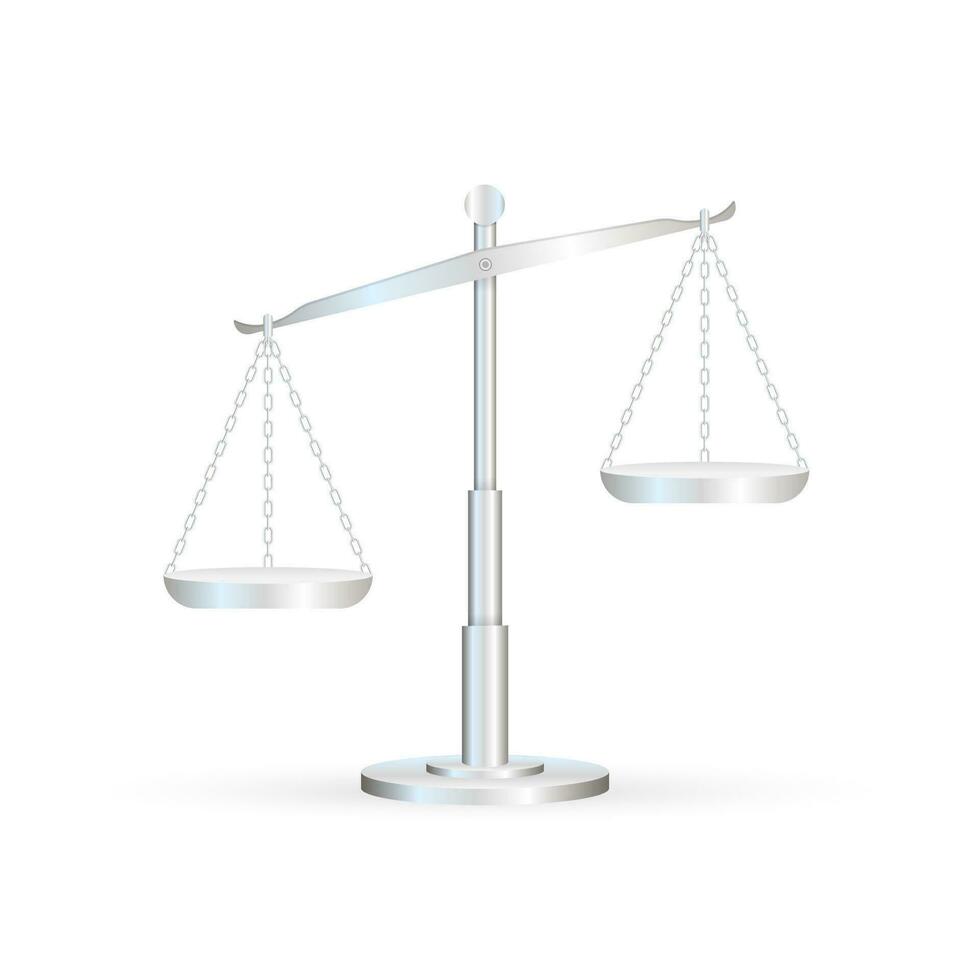 Scales icon. Libra isolated on white background. Vector illustration.