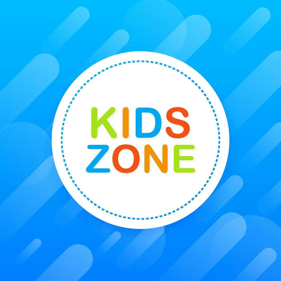 Kids Club. Kids zone banner. Place for fun and play. Vector illustration.