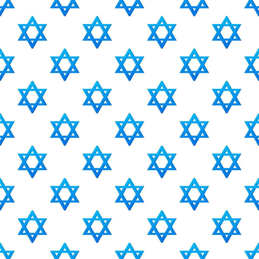 Star david, great design for any purposes. Pattern flat icon on white backdrop. Blue vector background
