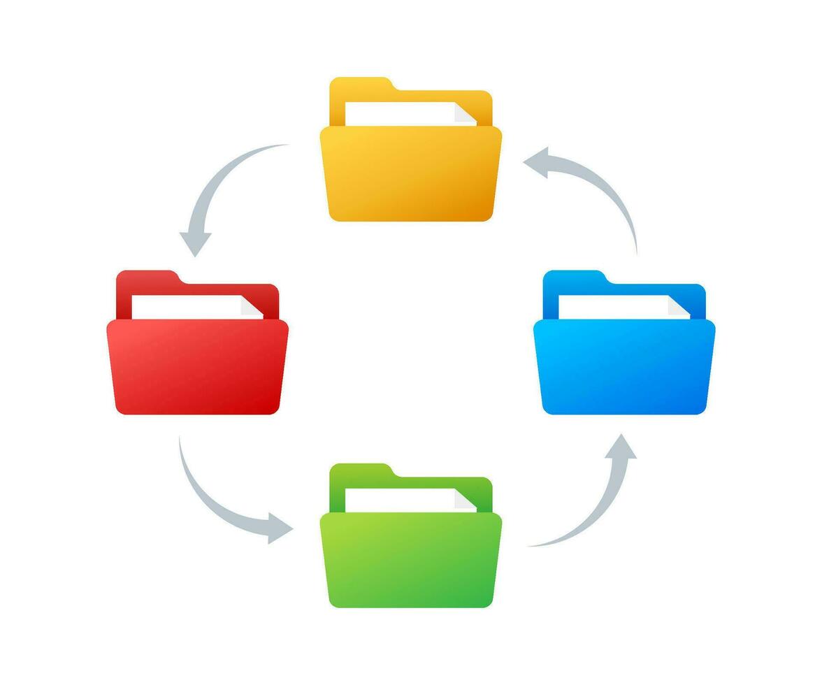 Flat icon with file exchange. Flat digital vector illustration. Cloud storage icon. Data storage