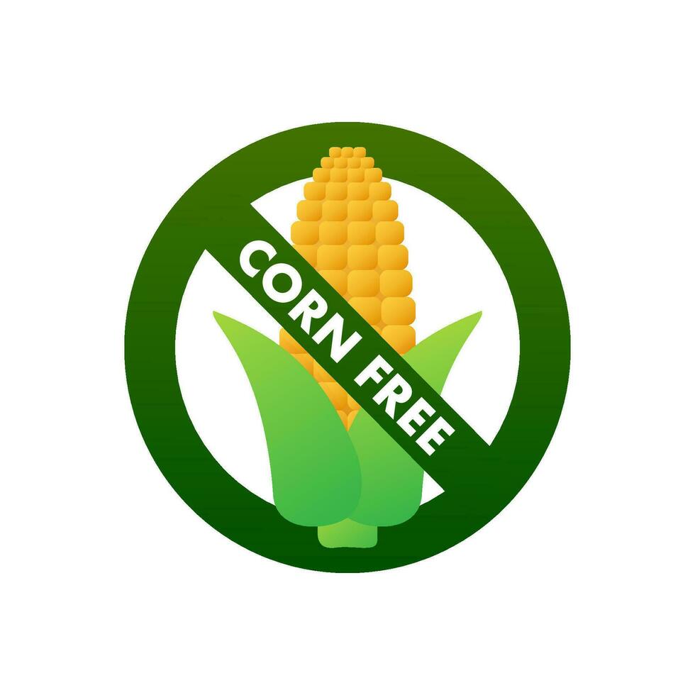 Cartoon corn free for promo design. Cartoon vector illustration.