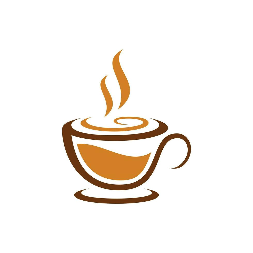 café bar logo vector diseño modelo