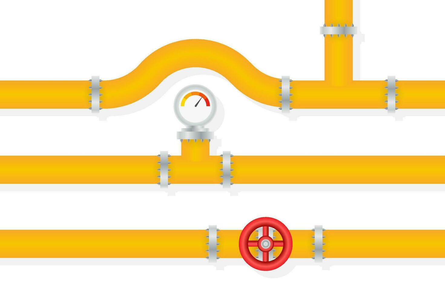 Details pipes different types collection of water tube industry gas valve construction. Vector illustration