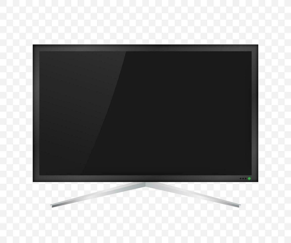 televisor, moderno blanco pantalla. lcd televisión pantalla. vector valores ilustración.