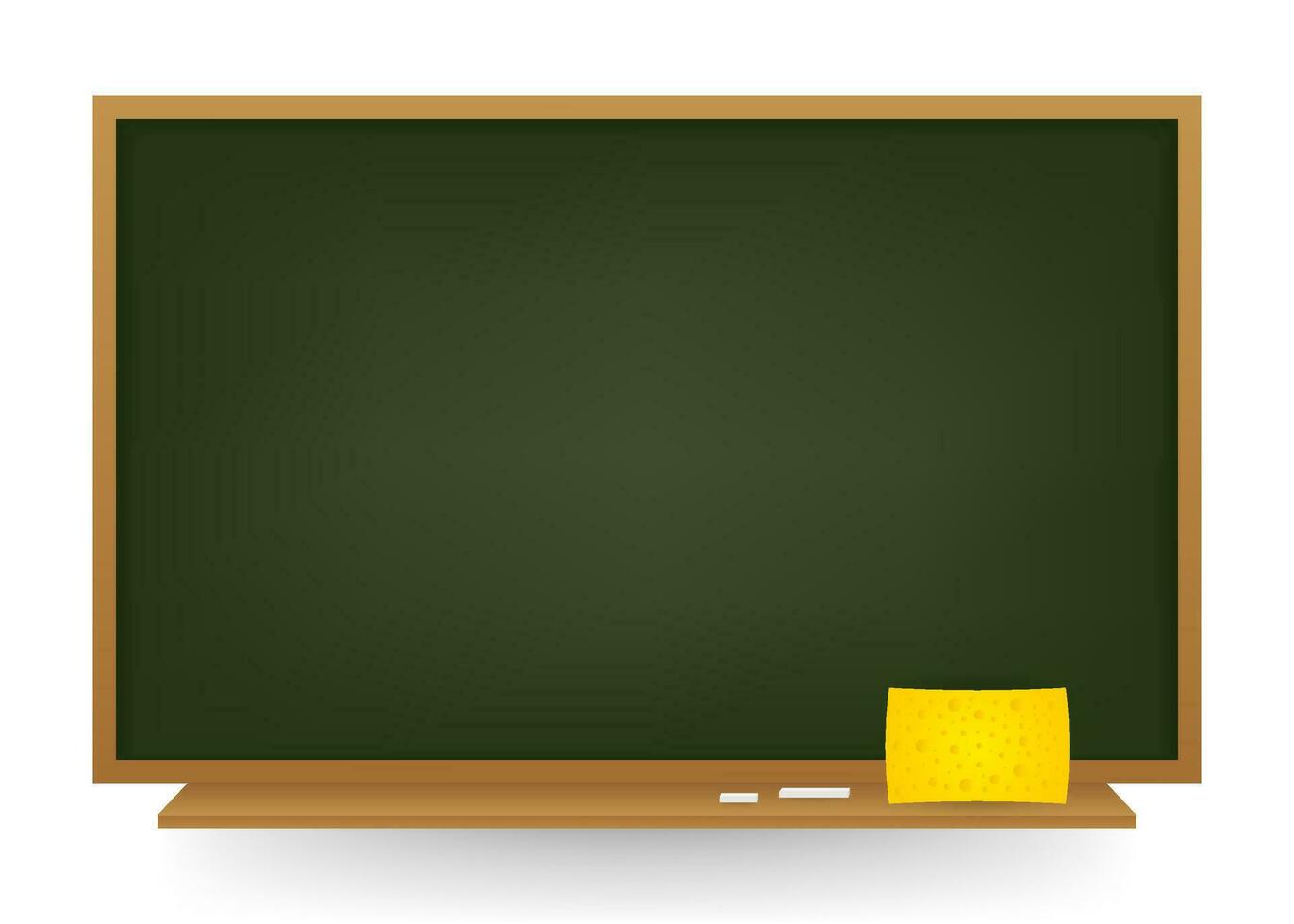 Empty Green school chalkboard background. Template for your design. Vector stock illustartion