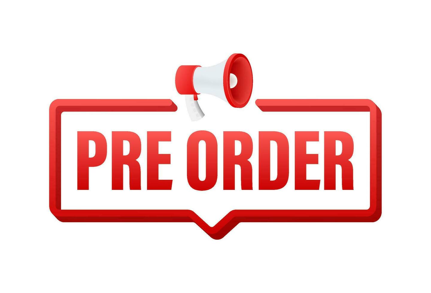 Pre order label. banner icon. Vector stock illustration
