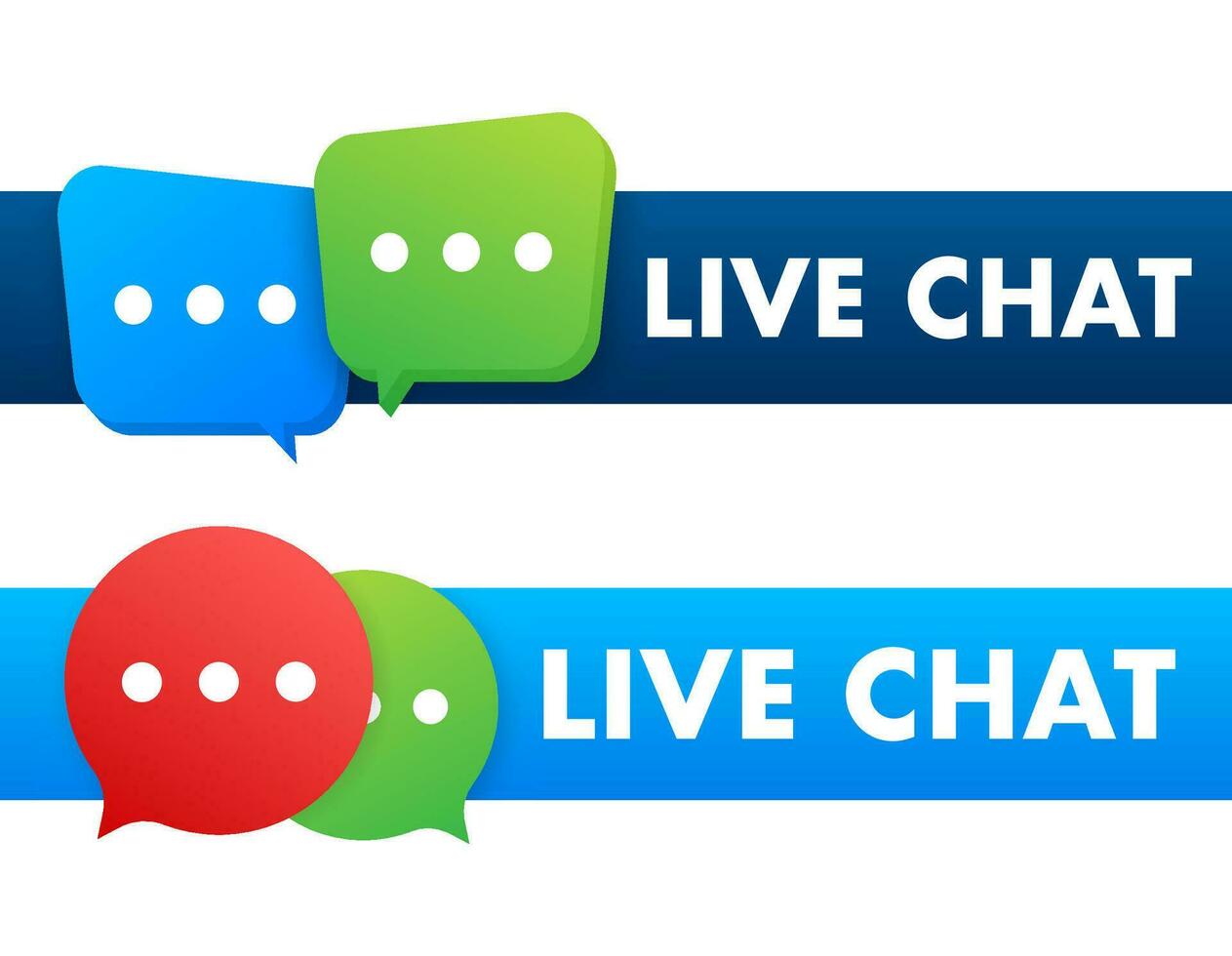 live chat. Support service. Live communication. Vector stock illustration