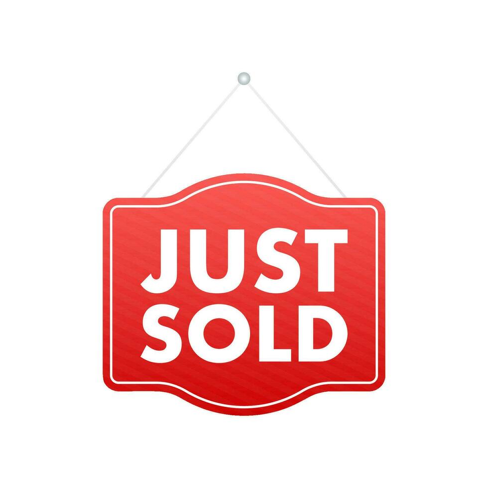 Sale tag. Just sold sign for marketing design. Vector stock illustration