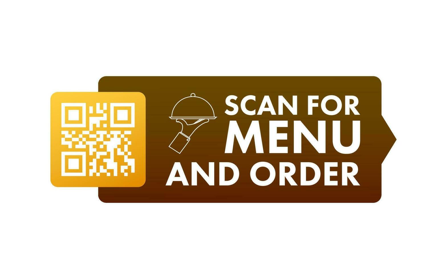 Scan for menu and order. Qr code scan icon. Customer service. Vector stock illustration