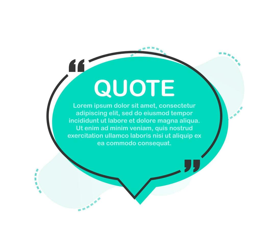 Set Quote frames. Blank template with print information design quotes. Vector stock illustration.