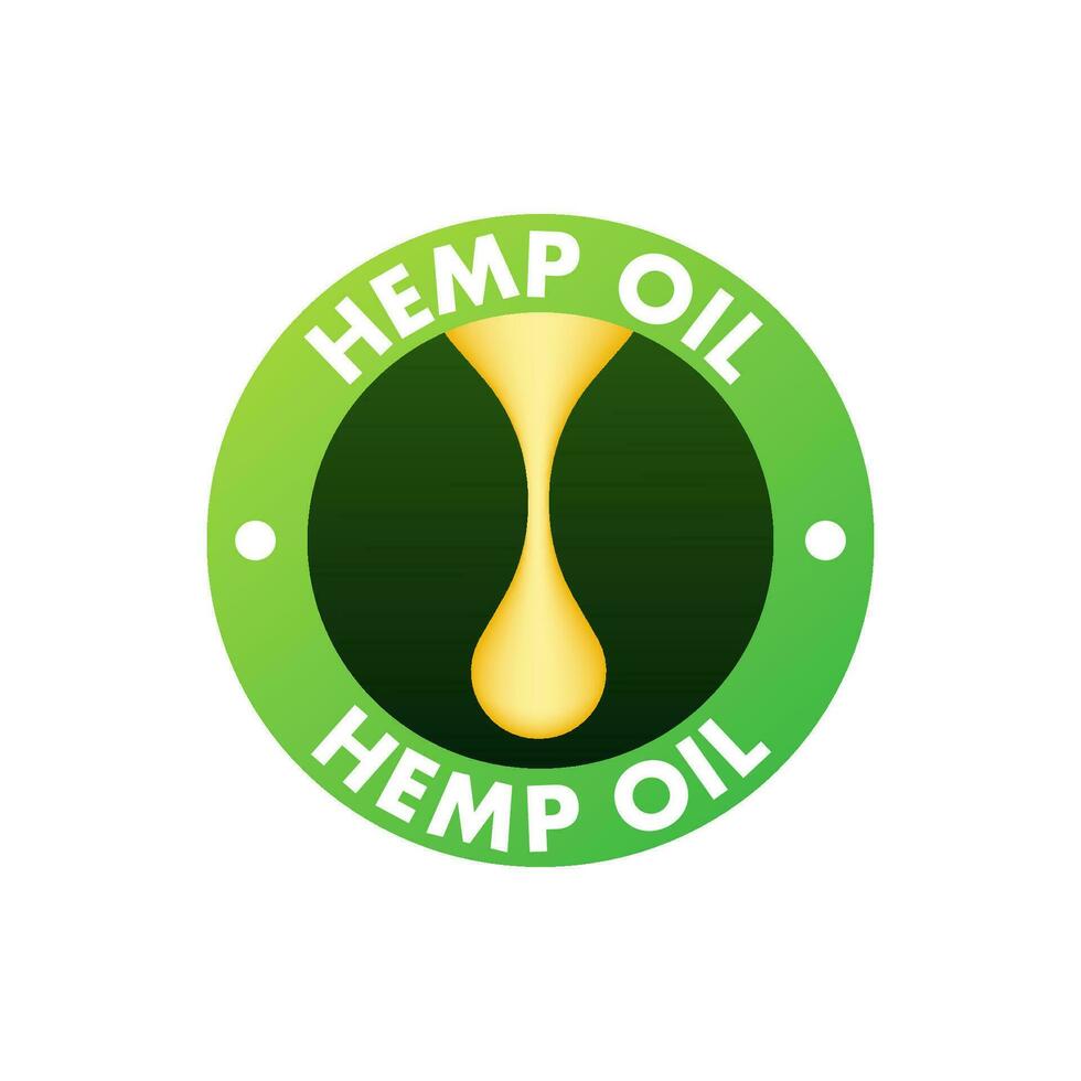 Design vector. Realistic flat hemp oil design. Web banner. vector