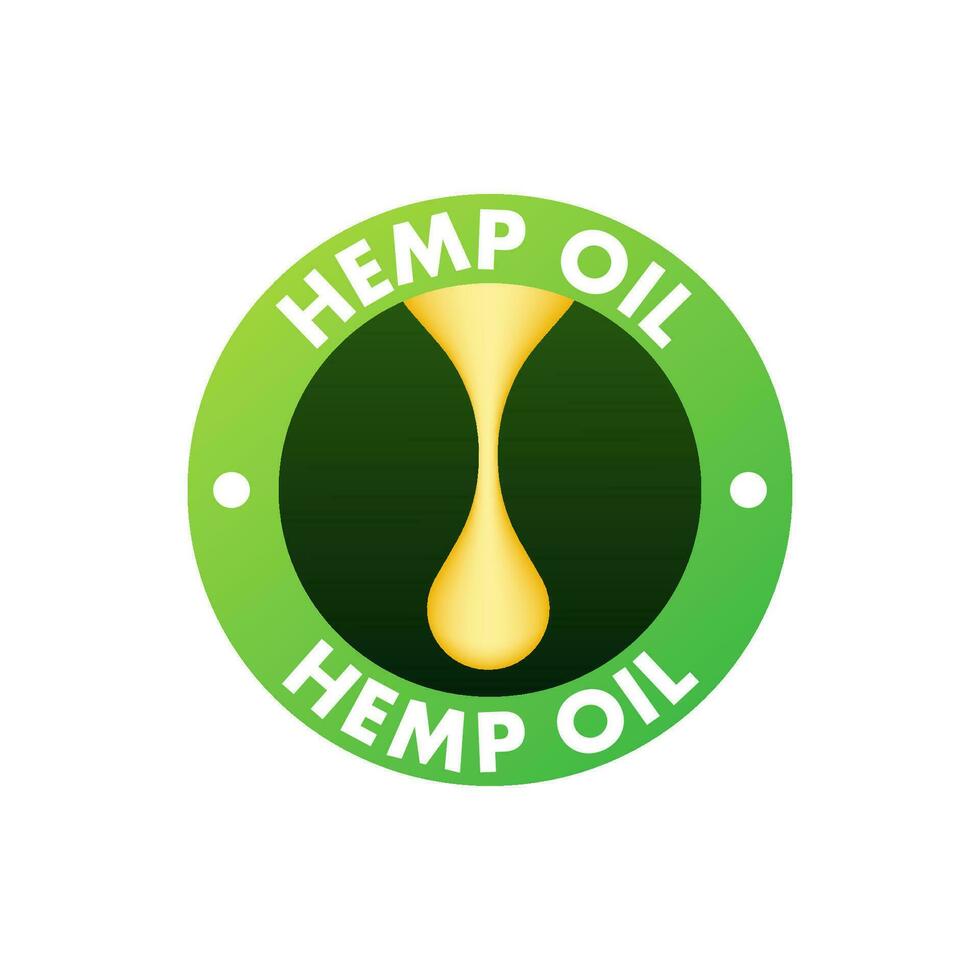 Design vector. Realistic flat hemp oil design. Web banner. vector