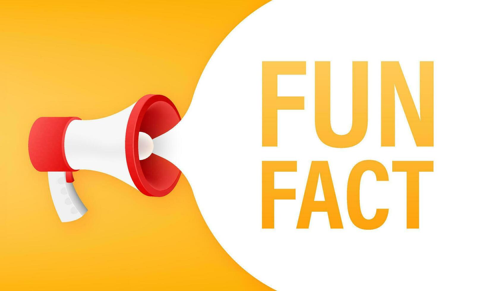 Megaphone banner   Fun fact. Vector stock illustration