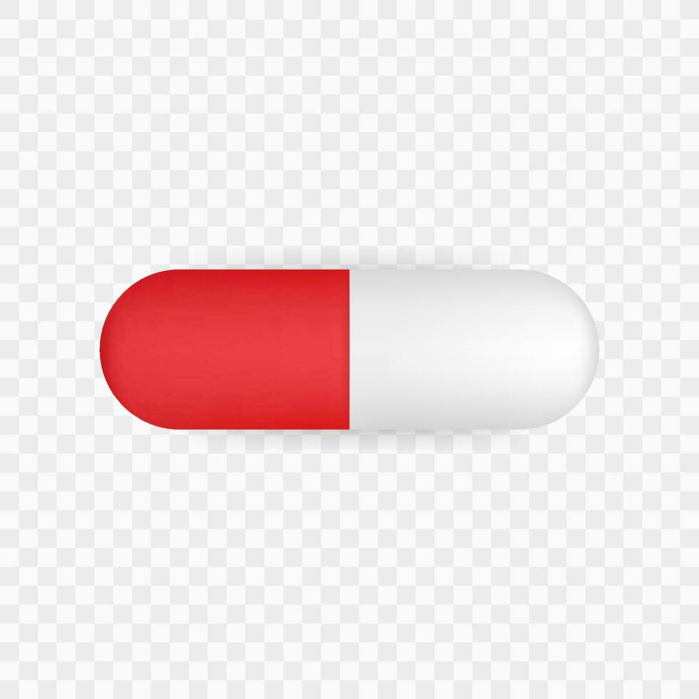 Capsule pill. Small balls pouring from an open medical capsule. Vector illustration.