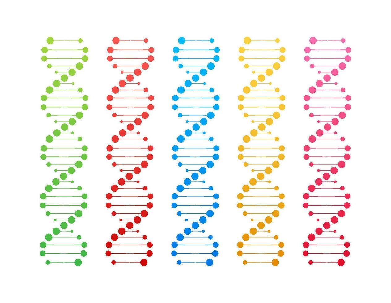 DNA strand symbol. DNA genetics. Vector illustration