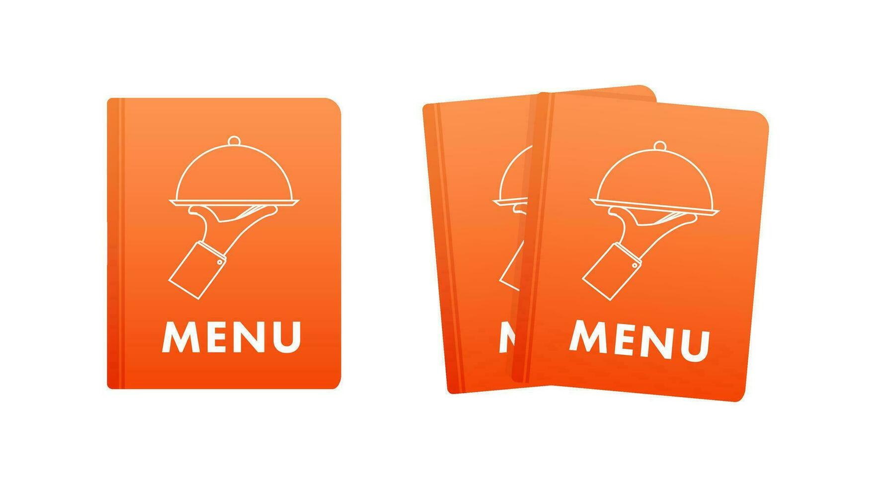 Menu book. Food menu design template. Cafe and restaurant book. Vector stock illustration
