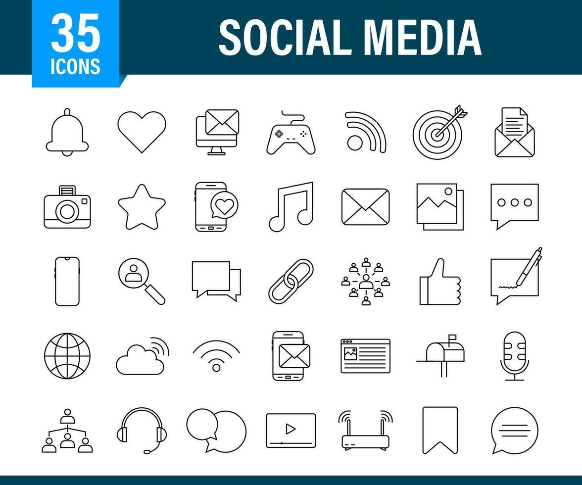 Set Social media icon. Telephone icon. Digital communication. Chat bubble. Vector stock illustration