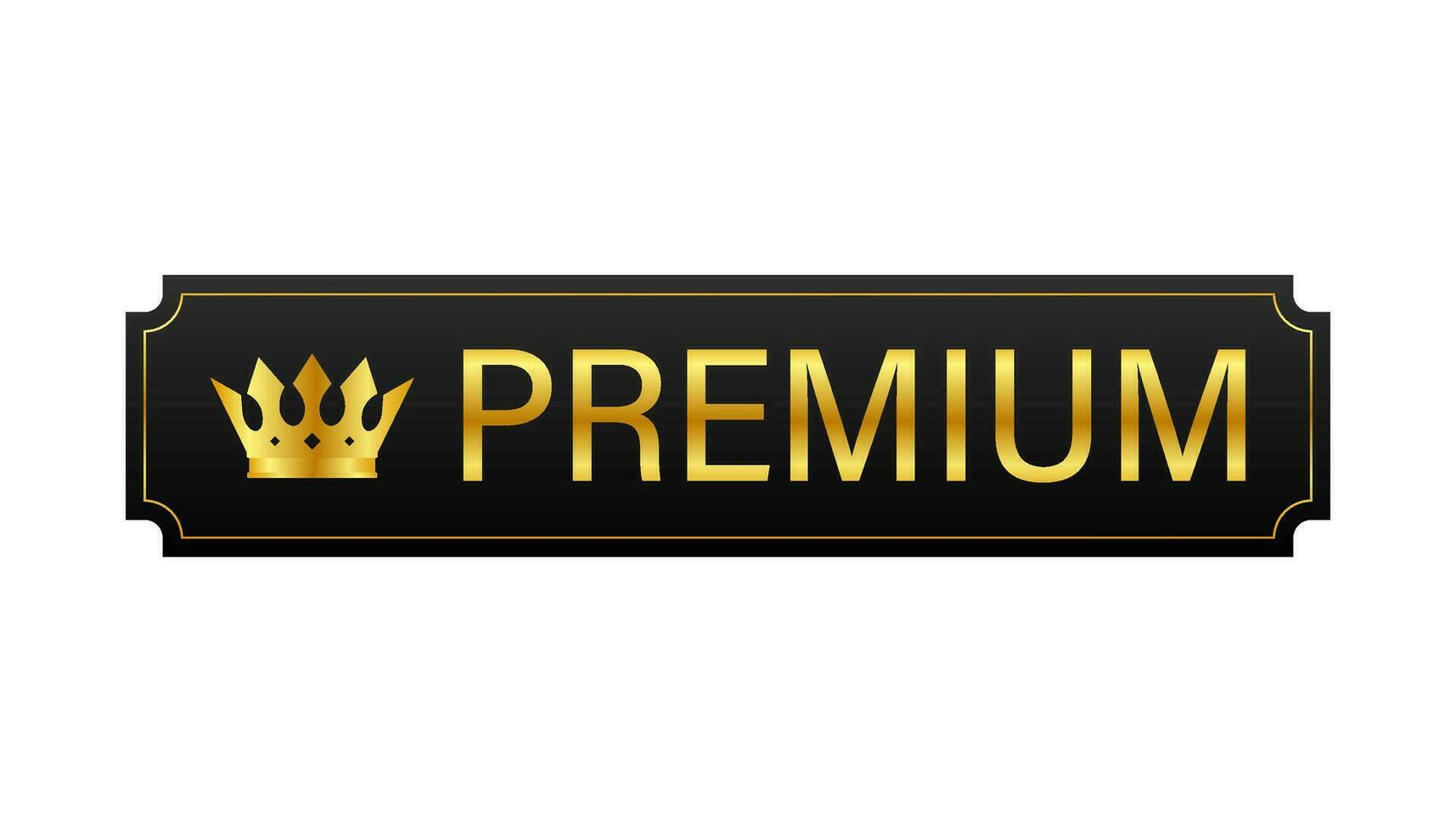 Premium. Premium in royal style on gold background. Luxury template design. Vector stock illustration