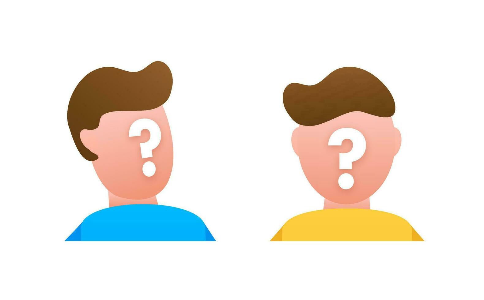 Unknown missing person. Mysterious strange man. Vector stock illustration