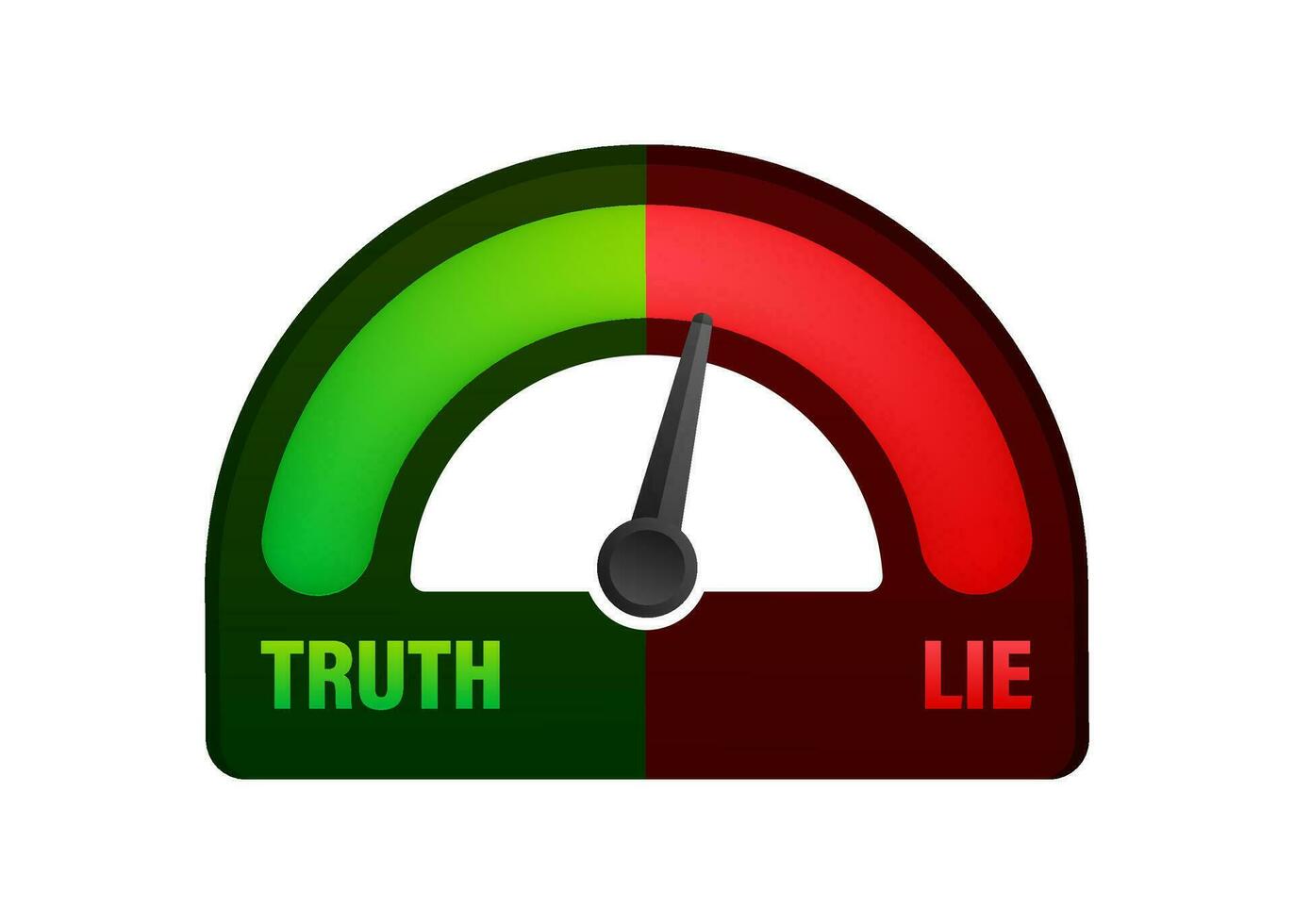 Truth and lie indicator for concept design. Vector illustration