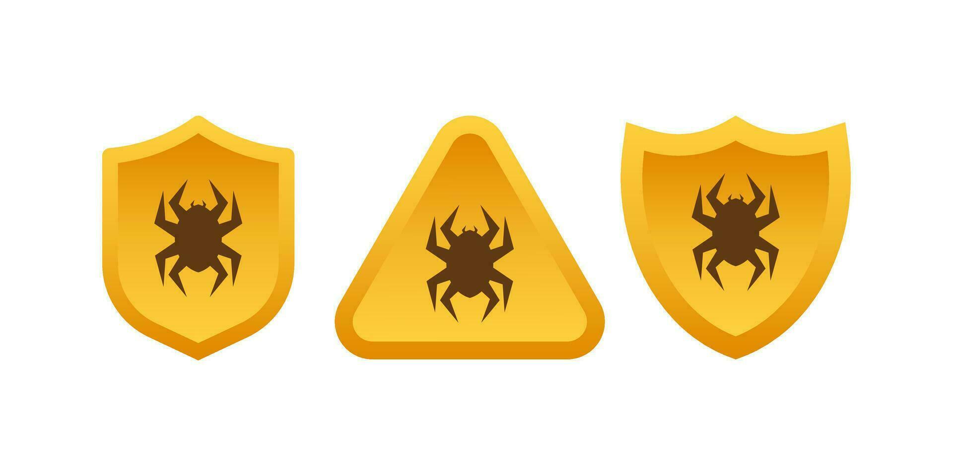 A sign of attention to the virus. Vector stock illustration