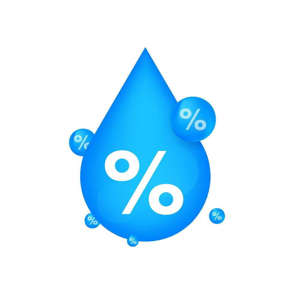 Humidity weather sensor. Water level, rate. Vector stock illustration.