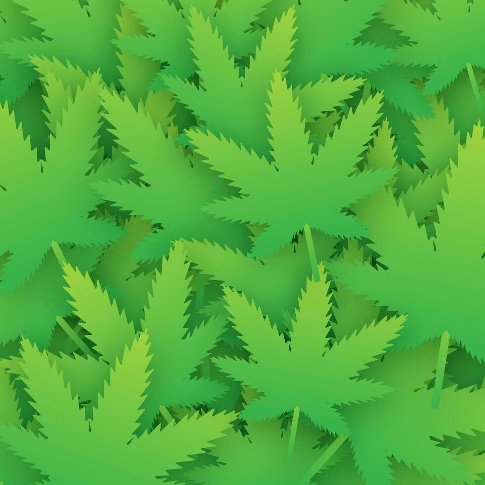 Creative cannabis leaf pattern. Template for CBD Cannabidiol. Vector illustration.