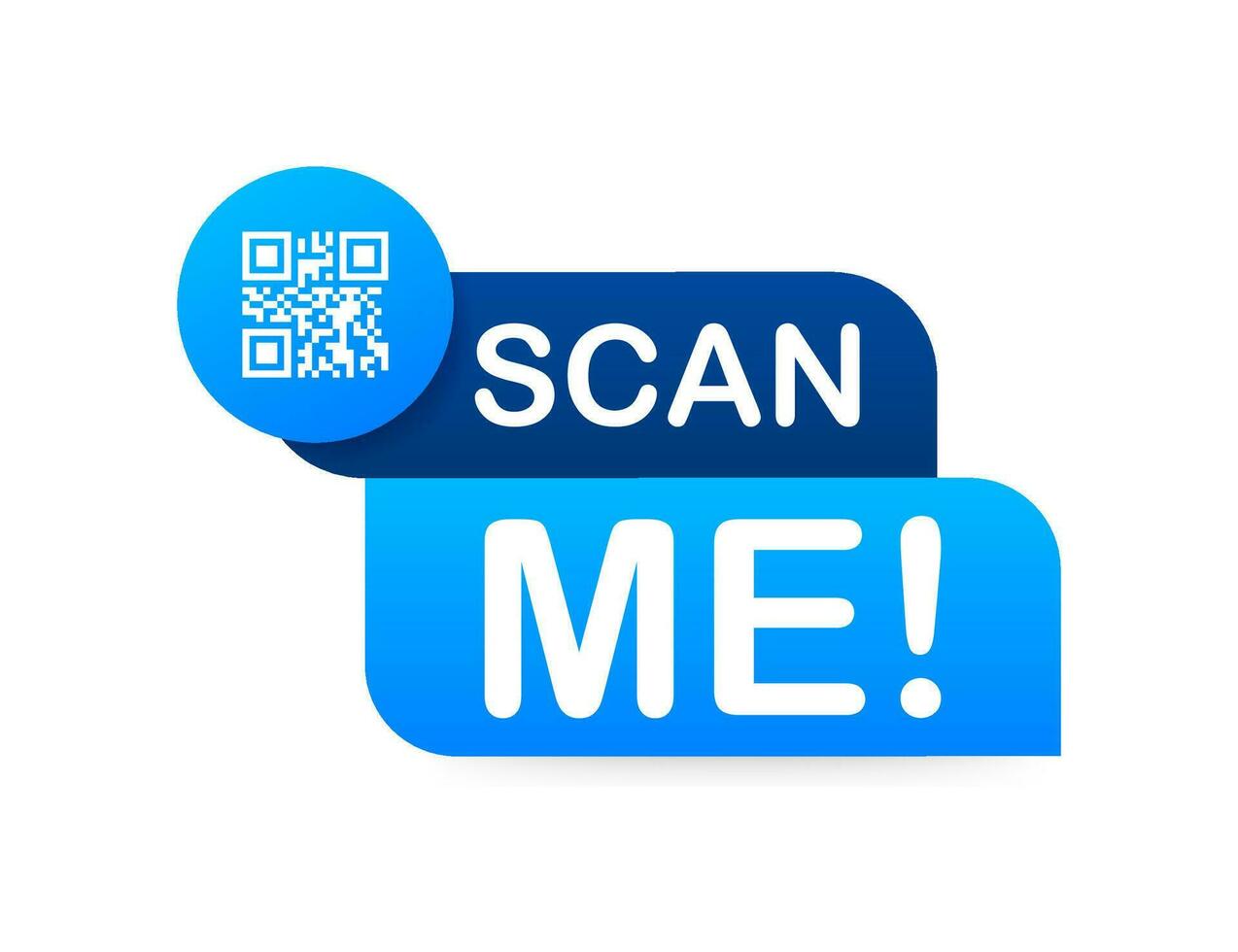 QR code for smartphone. Inscription scan me with smartphone icon. Qr code for payment. Vector illustration.