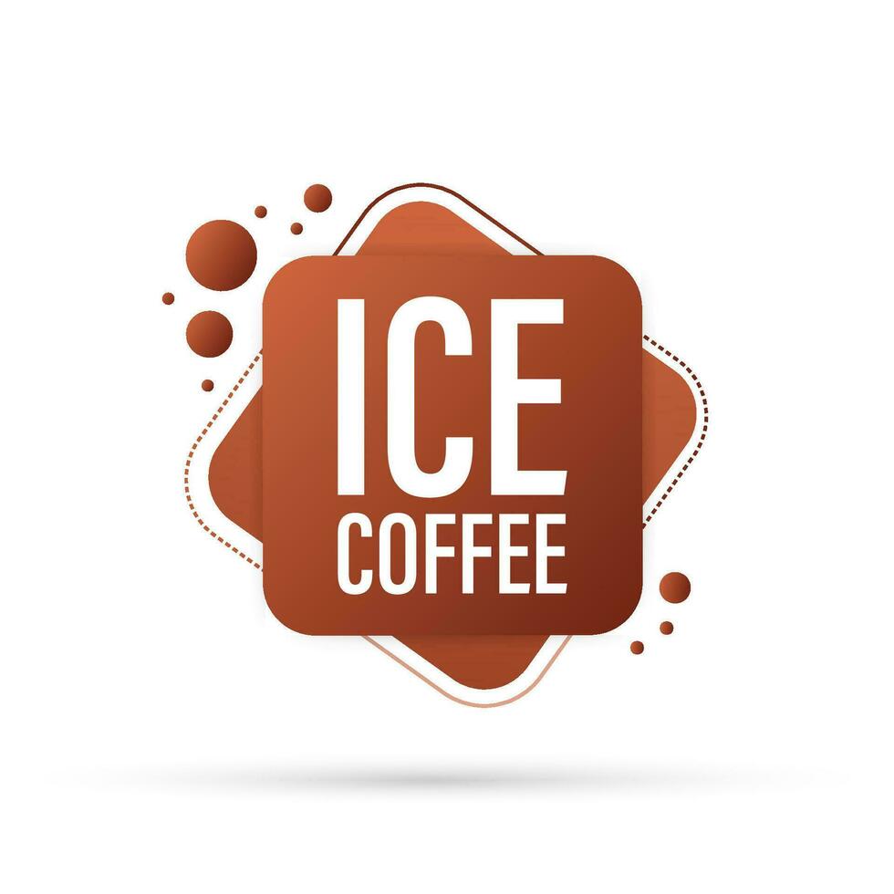 Cold brew iced coffee. Vector illustration.