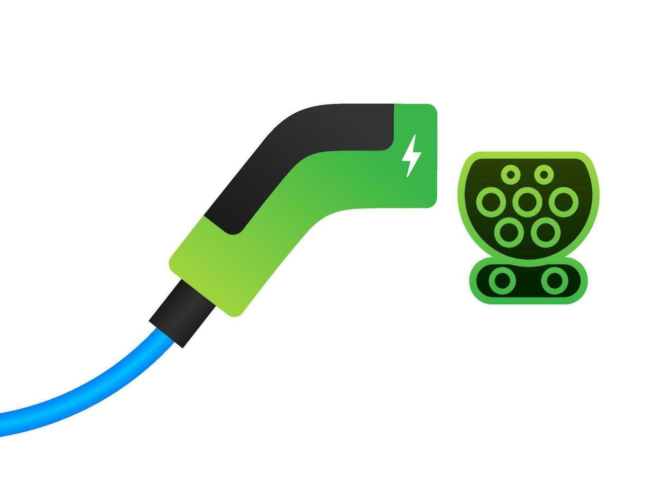 EV charging station banner. Vector stock illustration