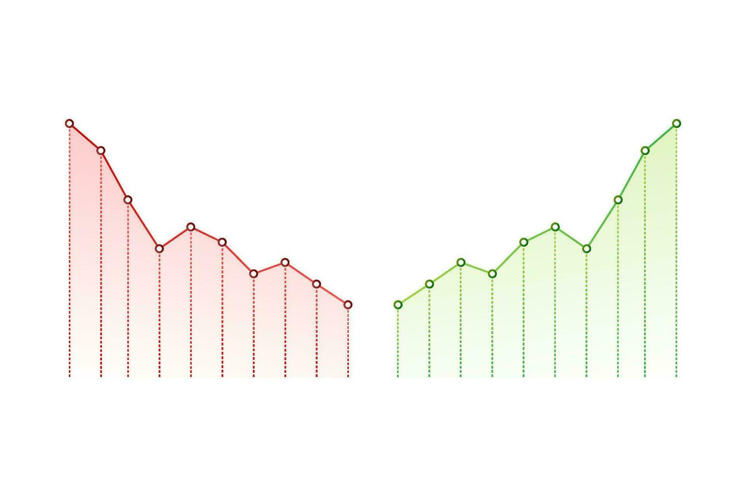 Profit and lost money or budget. Cash and rising graph arrow up, concept of business success. Capital earnings, benefit. Vector stock illustration