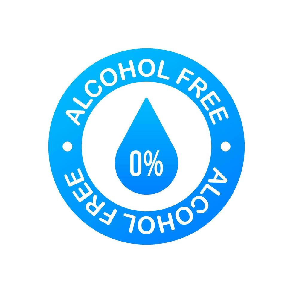 Alcohol free icon symbol on white background vector