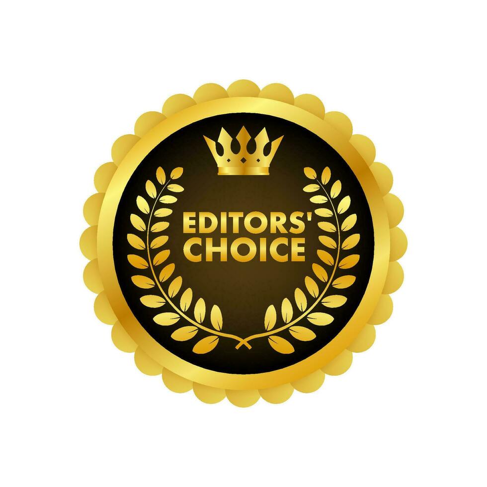 Editors Choice, Quality Product sign, label. Vector stock illustration.