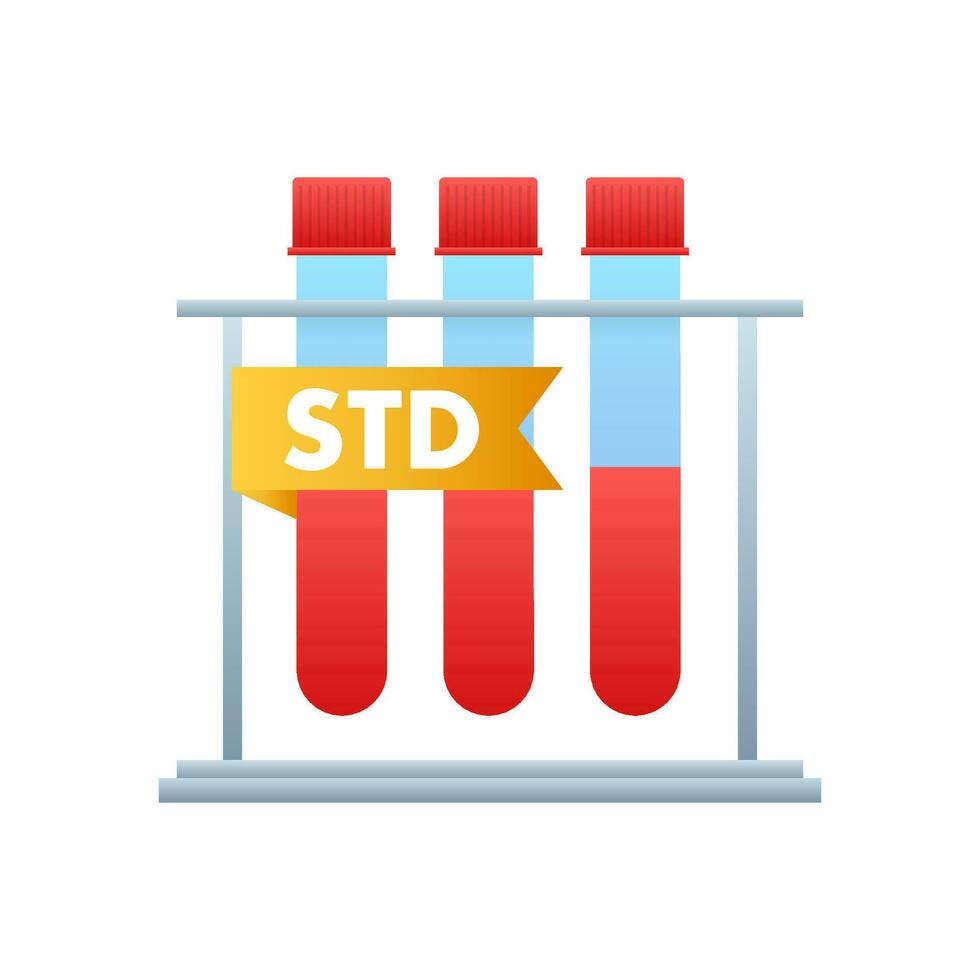 Std for banner design.STD, Sexual transmitted disease vector icon