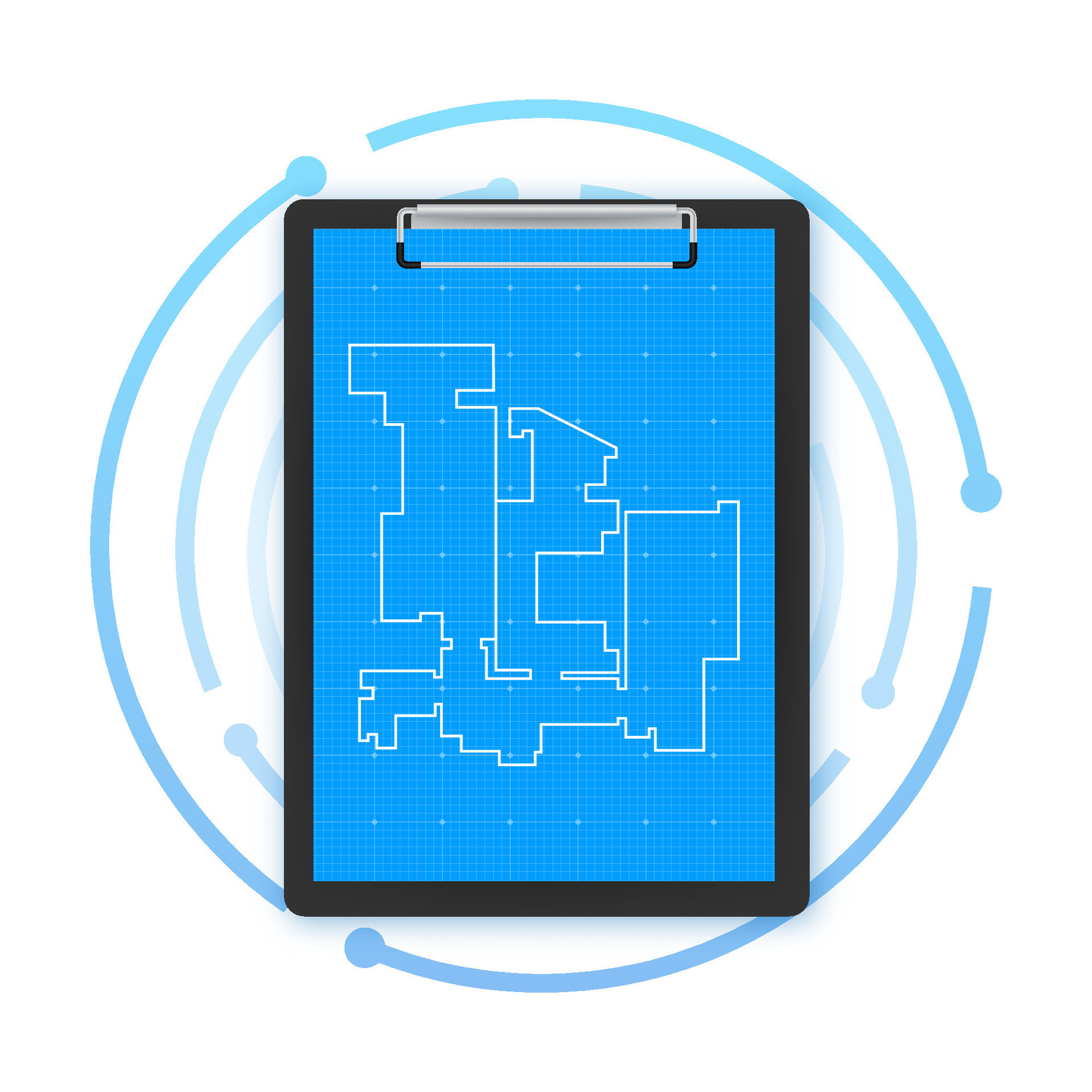 Blueprint House Plan Drawing Vector Stock Illustration 29921567 Vector 