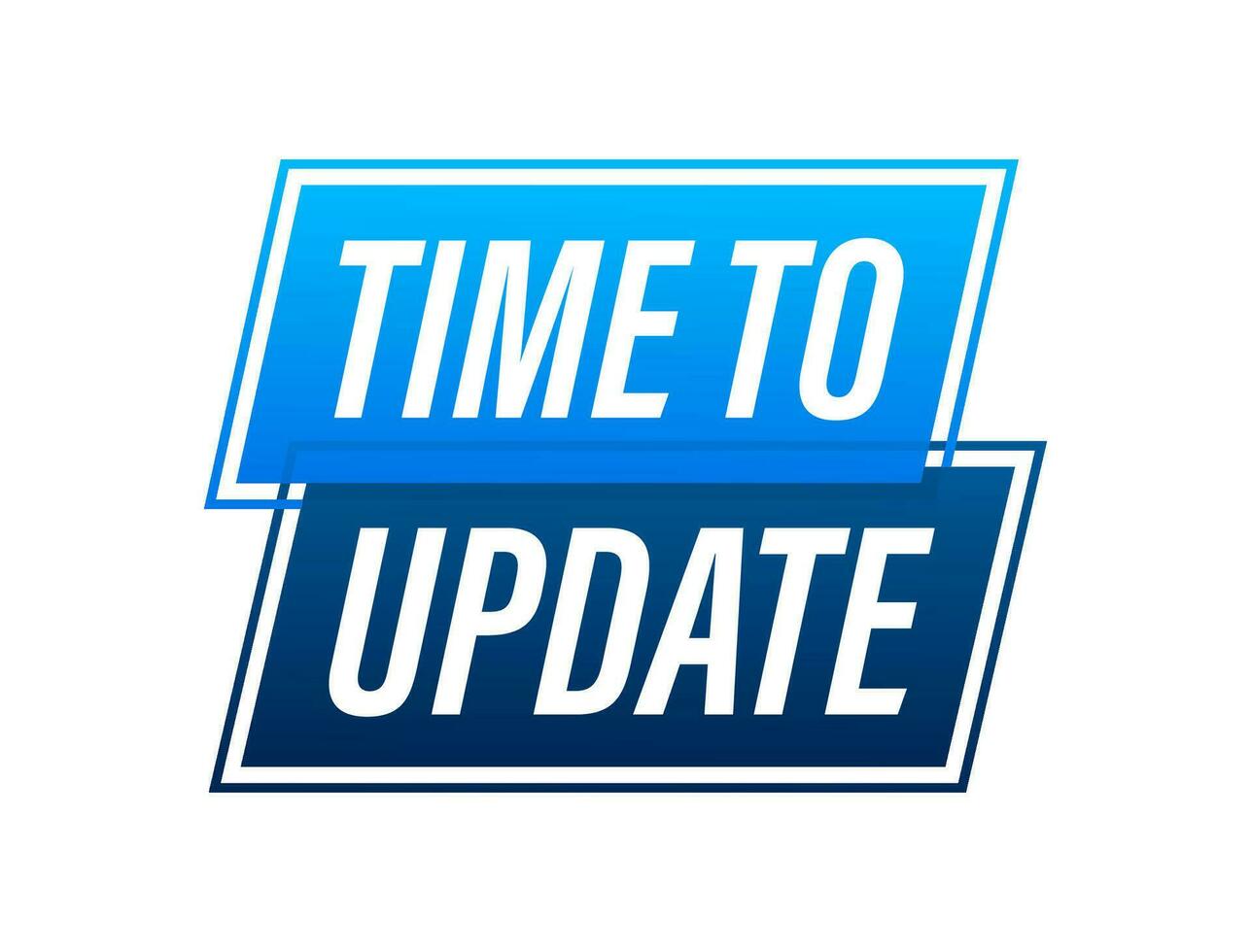 System software update or upgrade. Banner new update. Time to Update. Vector illustration