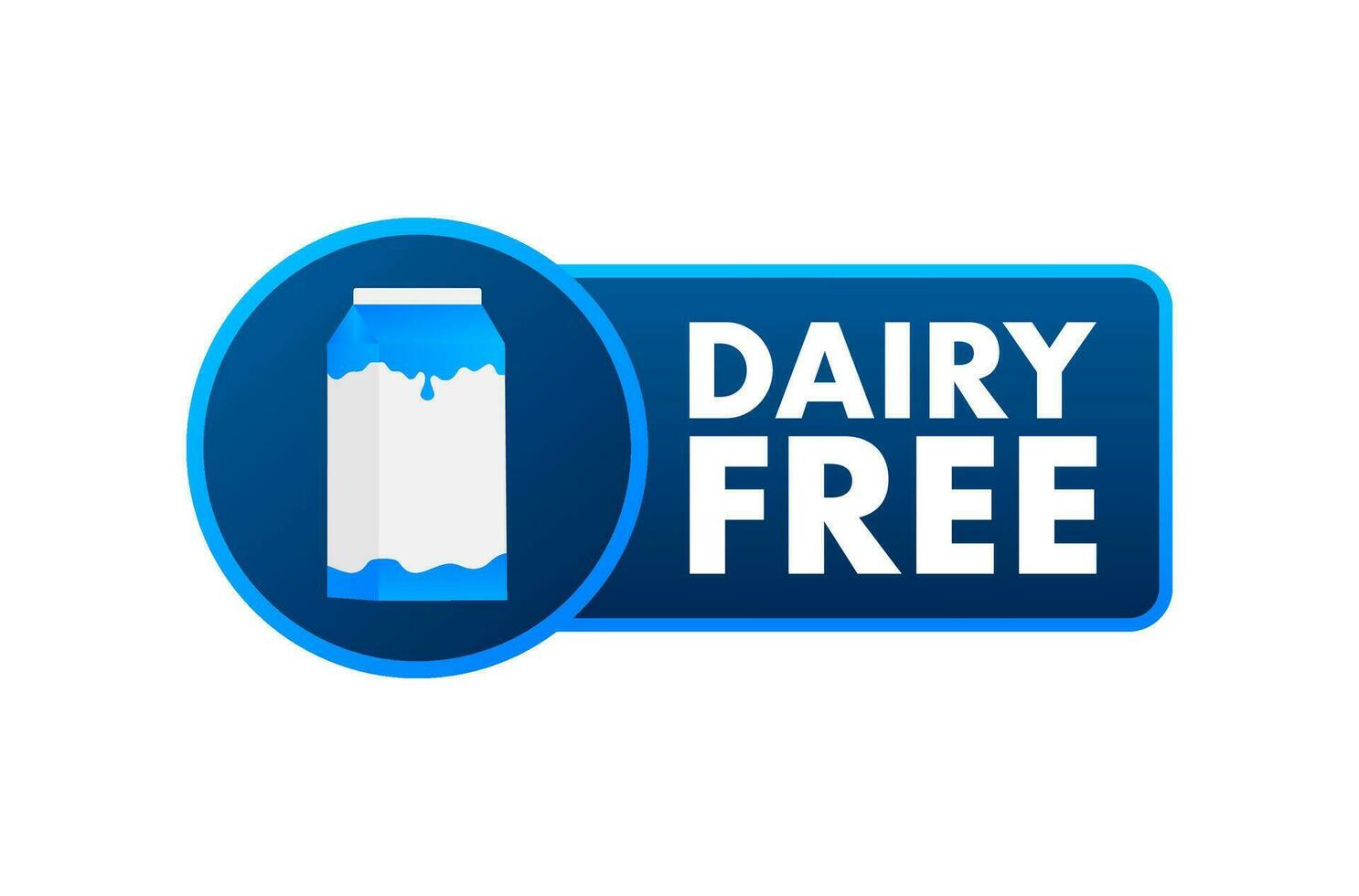 Dairy free badge logo, icon. Fresh organic vegetable. Vector design.